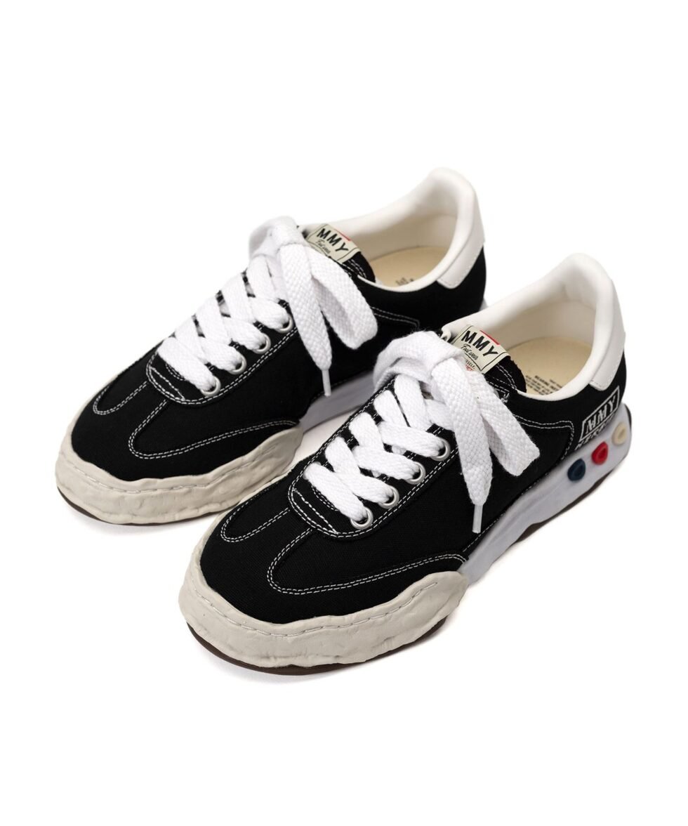 Maison MIHARA YASUHIRO HERBIE OG Sole Canvas Low-top Sneaker 'Black' A09FW704-BLK - Image 2