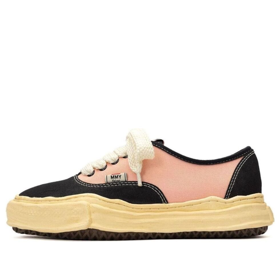 Maison MIHARA YASUHIRO Baker VL OG Sole Canvas Low 'Black Pink' A11FW721-BLKPNK