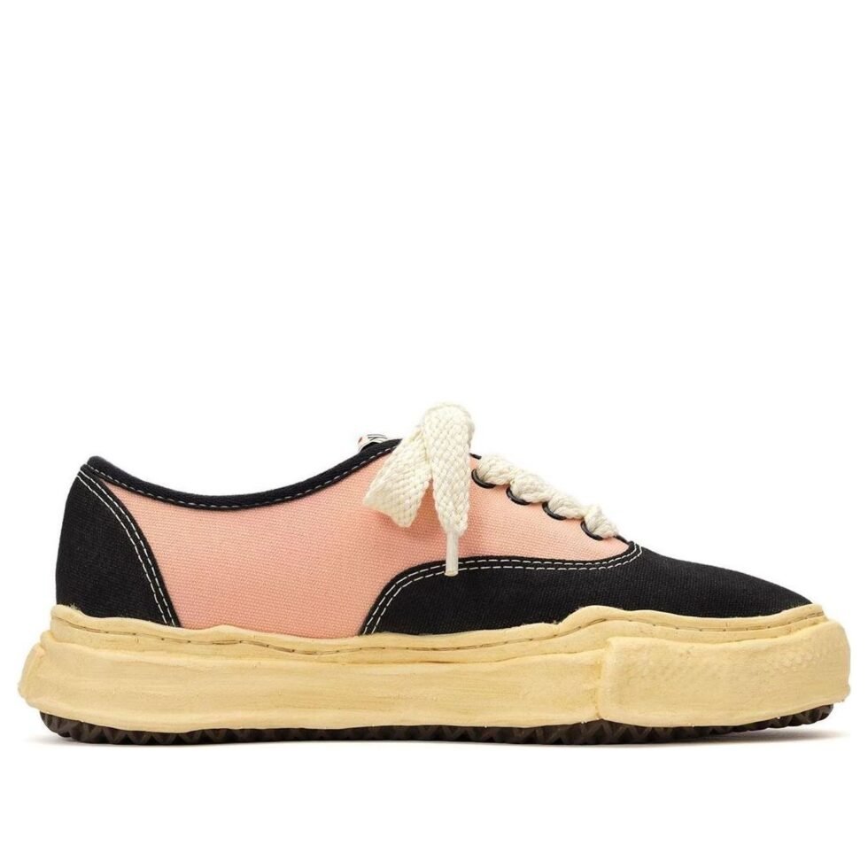 Maison MIHARA YASUHIRO Baker VL OG Sole Canvas Low 'Black Pink' A11FW721-BLKPNK - Image 2