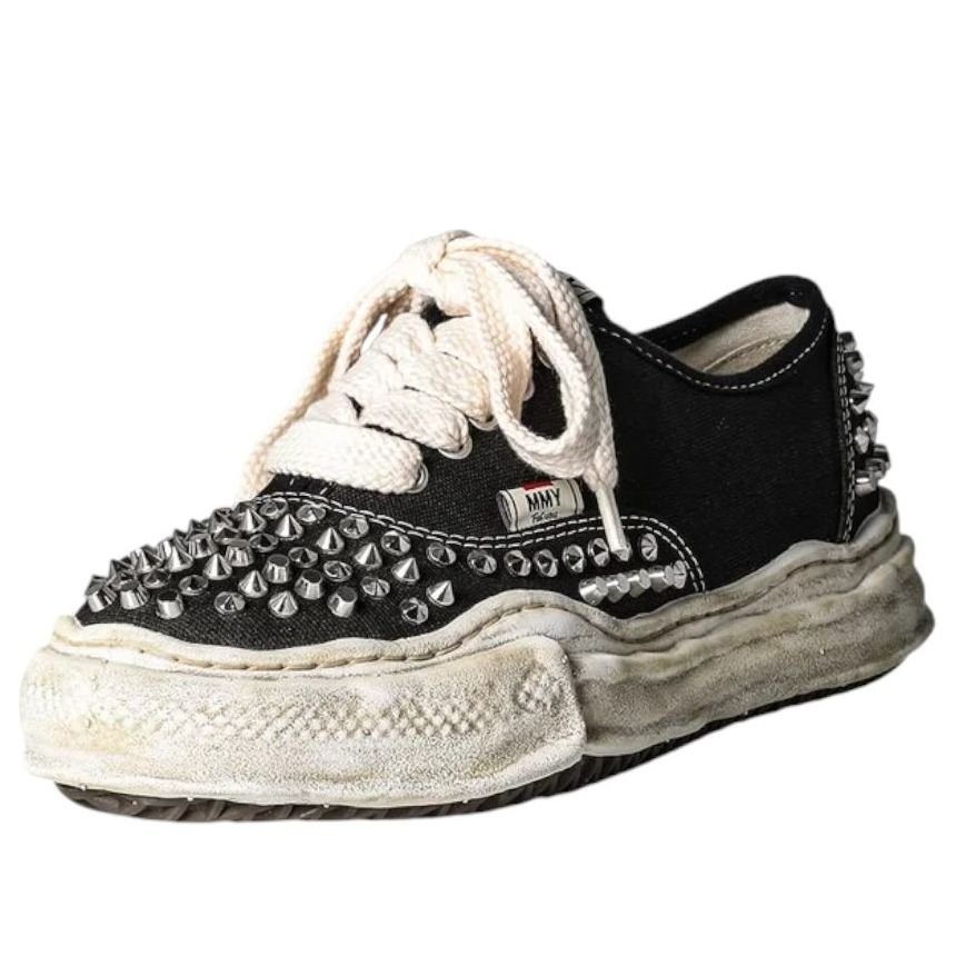Maison MIHARA YASUHIRO Baker OG Sole Studded Canvas Low 'Black' A13FW736-BLK - Image 3