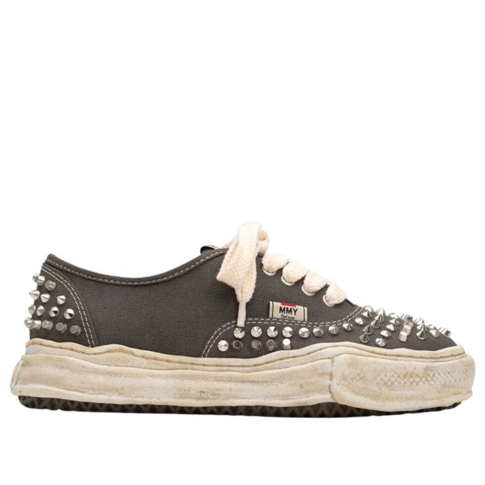 Maison MIHARA YASUHIRO Baker OG Sole Studded Canvas Low 'Grey' A13FW736-GRY - Image 2