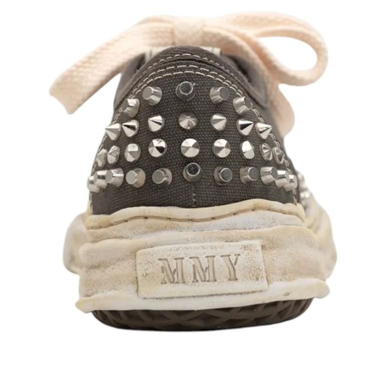 Maison MIHARA YASUHIRO Baker OG Sole Studded Canvas Low 'Grey' A13FW736-GRY - Image 4