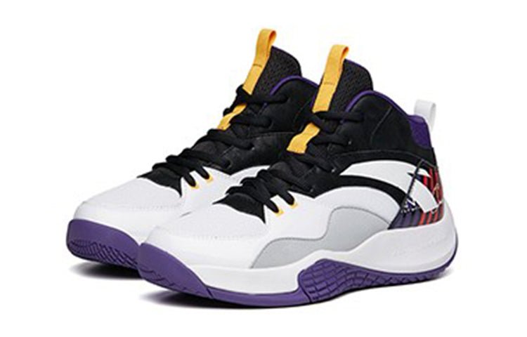 (GS) ANTA High Top Basketball Shoes 'White Black Purple' A312141105A-2 - Image 3