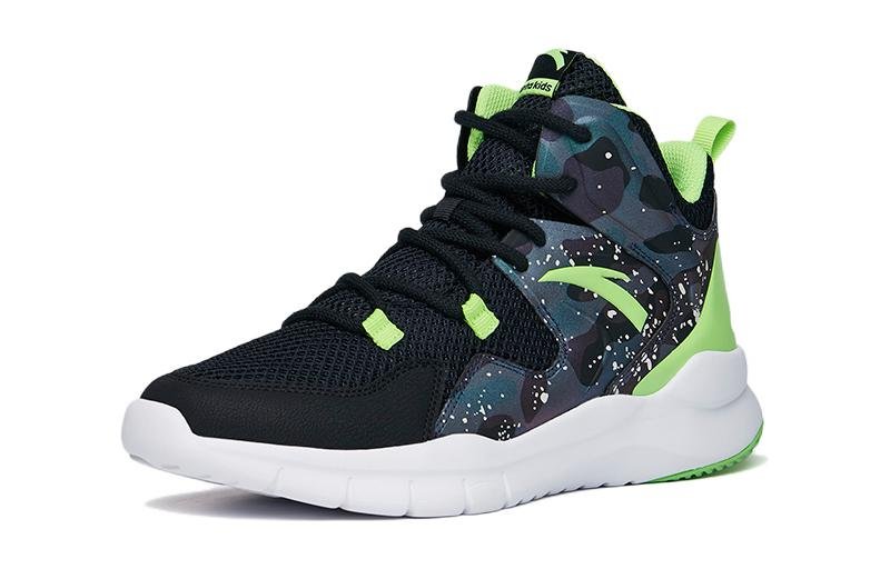 (GS) ANTA Basketball Series Sneakers High 'Black Neon Green' A312221165-3 - Image 2