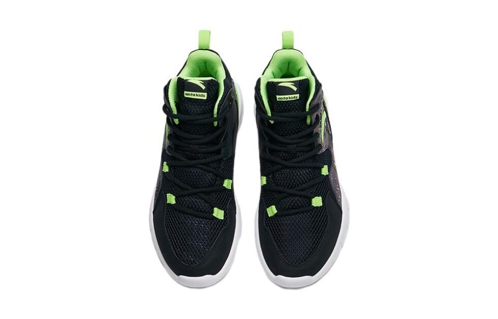 (GS) ANTA Basketball Series Sneakers High 'Black Neon Green' A312221165-3 - Image 4