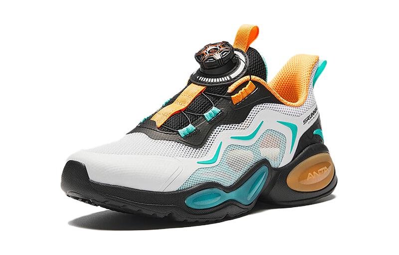 (GS) ANTA Running Series Sneakers 'White Yellow Teal' A312425508-1 - Image 2