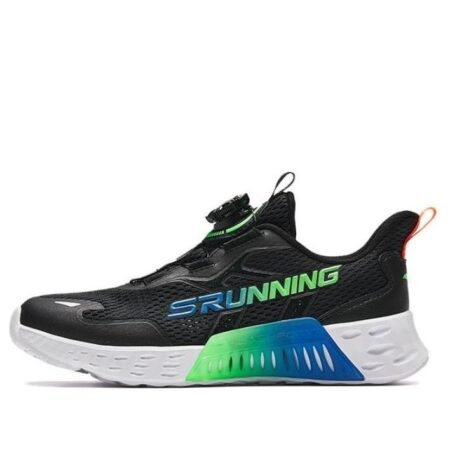 (GS) ANTA Running Series Sneakers 'Black with Green Blue' A312425515-2
