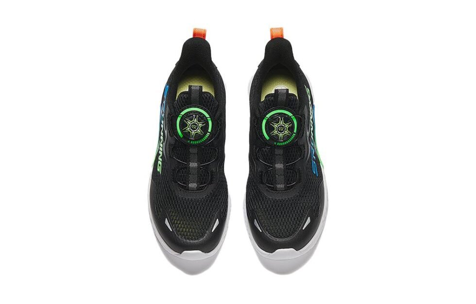 (GS) ANTA Running Series Sneakers 'Black with Green Blue' A312425515-2 - Image 3
