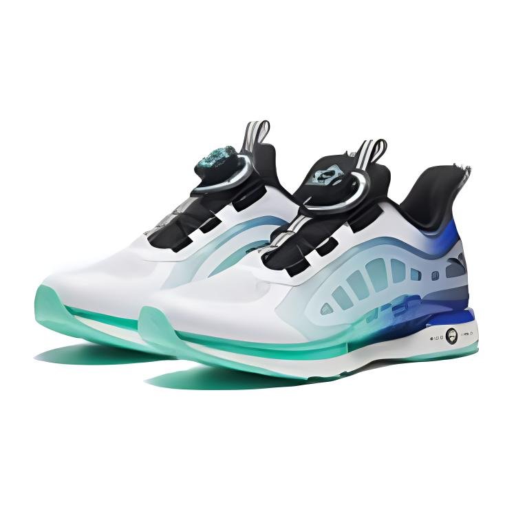(GS) ANTA Running Series Sneakers 'White Blue Green' A312425577-2 - Image 3