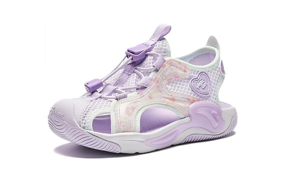 (PS) ANTA Sandals 'White Purple' A322429902-1 - Image 2