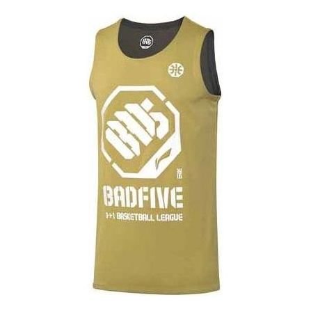 Li-Ning BadFive Logo Basketball Jersey 'Yellow White' AAYQ007-4