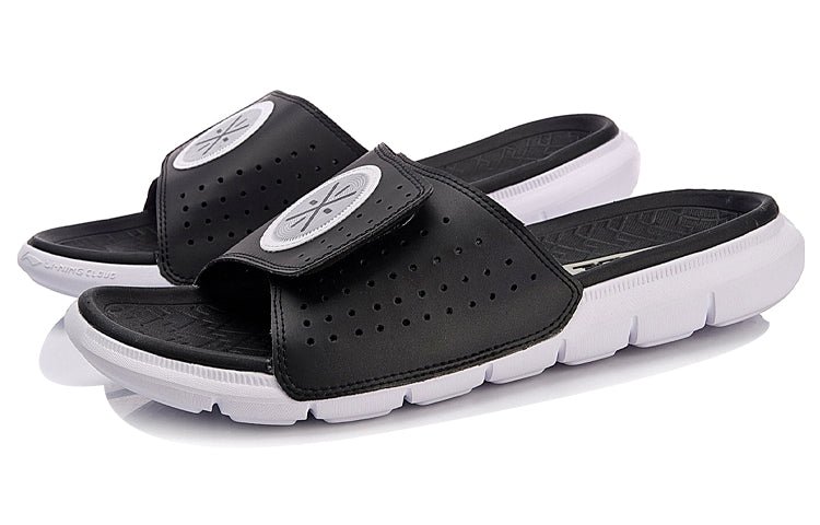 Li-Ning Wade Lifestyle Slides 'Black White' ABTN003-3 - Image 3