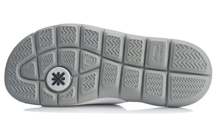 Li-Ning Wade Lifestyle Slides 'White Grey' ABTN003-4 - Image 5