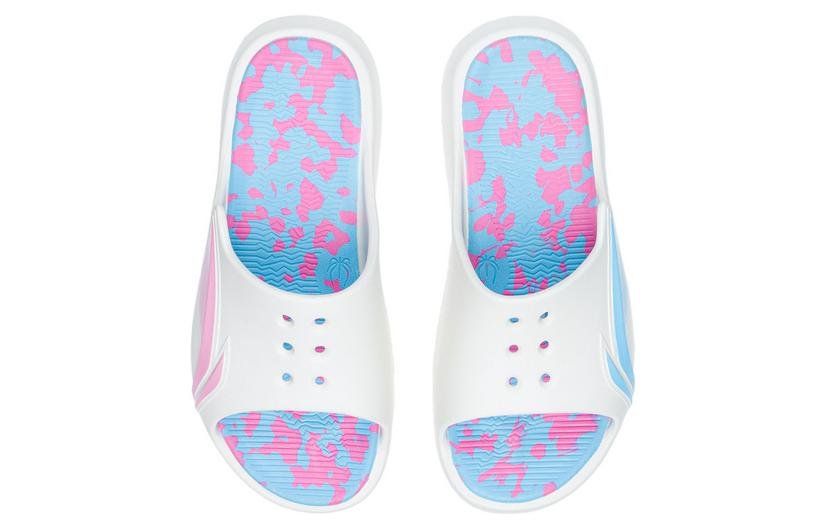 (WMNS) Li-Ning LNBB Slides 'White Blue' ABTS004-3 - Image 5