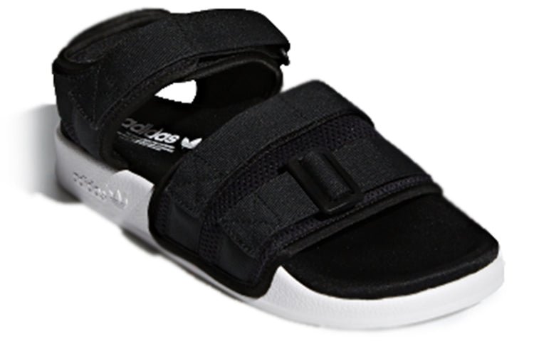 (WMNS) adidas originals originals Adilette 2.0 'Black White' AC8583 - Image 2