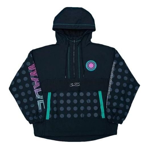 Li-Ning Way Of Wade Polka Dots Half Zip Jacket 'Black Multi' AFDQ901-1