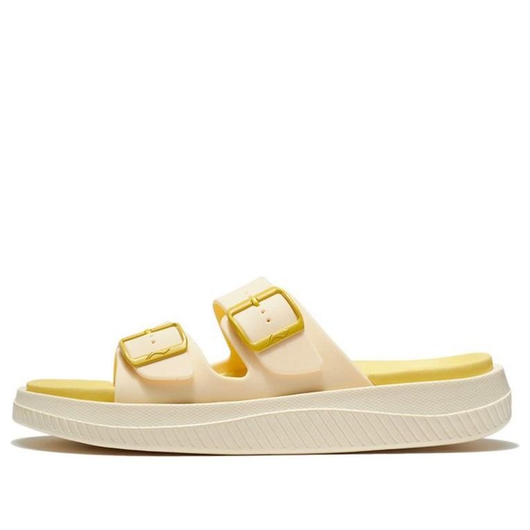 (WMNS) Li-Ning Clap Slippers 'Yellow Creamy White' AGAS004-4