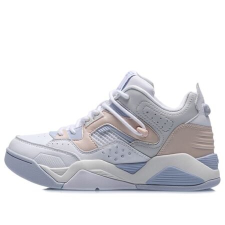 (WMNS) Li-Ning Casual Basketball Shoes 'White Blue Pink' AGBR022-3