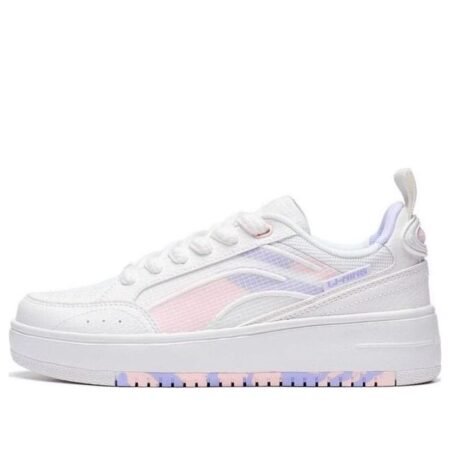 (WMNS) Li-Ning Lifestyle Skate Shoes 'White Purple Pink' AGCT142-4