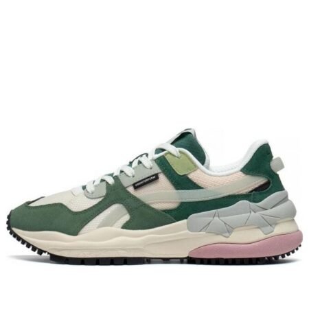 (WMNS) Li-Ning ChengFeng Sport Sneakers 'Beige Green Pink' AGCT172-4
