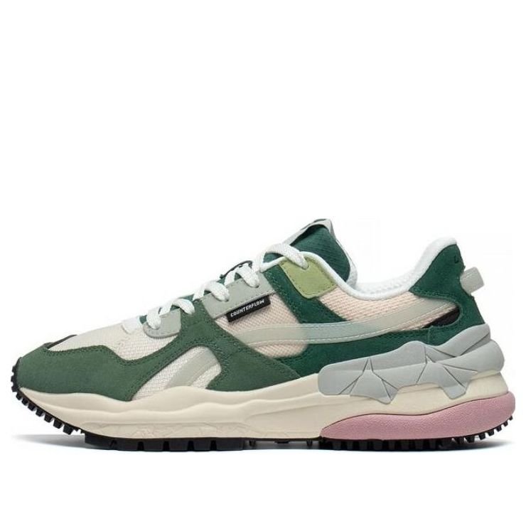 (WMNS) Li-Ning ChengFeng Sport Sneakers 'Beige Green Pink' AGCT172-4