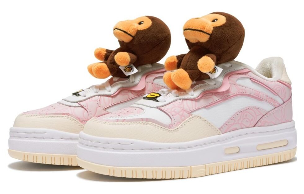 (WMNS) Li-Ning x BABY MILO STORE Future C1 'White Pink' AGCT506-1 - Image 4