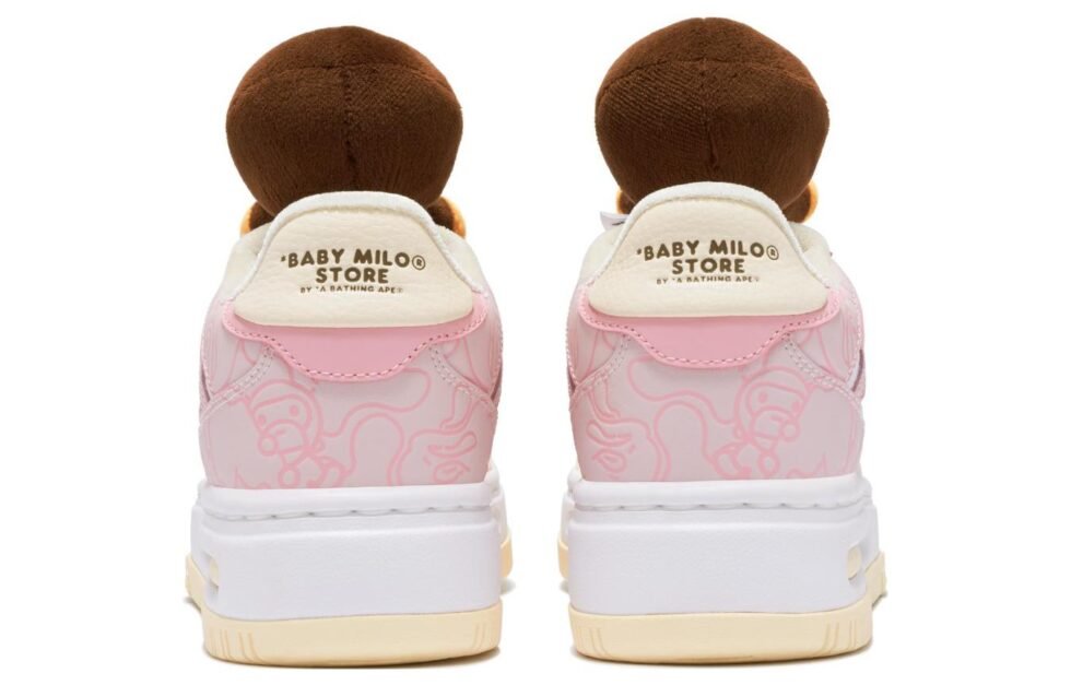 (WMNS) Li-Ning x BABY MILO STORE Future C1 'White Pink' AGCT506-1 - Image 5
