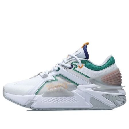 (WMNS) Li-Ning 001 Ti 'White Grey Green' AGLR008-3