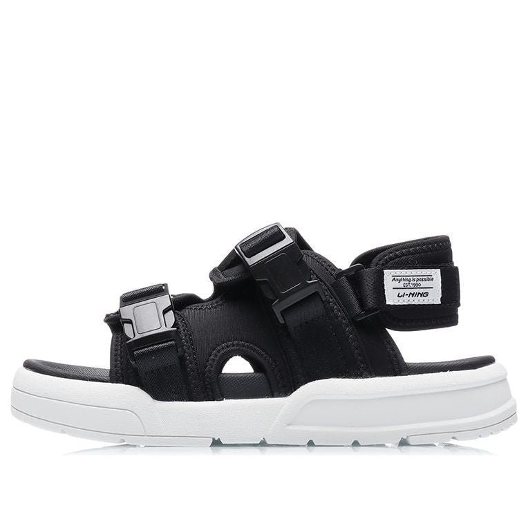 (WMNS) Li-Ning Coca Sandals 'Black White' AGLR026-1