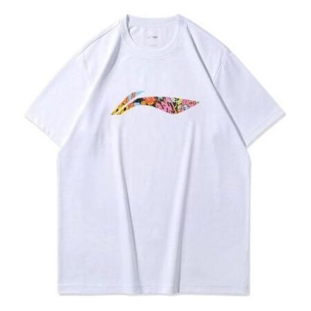 Li-Ning Big Graphic Loose Fit T-shirt 'White Multi' AHSR693-2