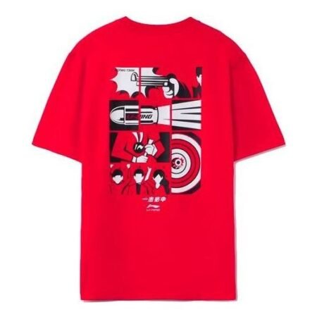 Li-Ning Graphic T-shirt 'Red' AHSRC01-2