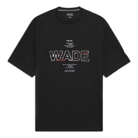 Li-Ning Way Of Wade Graphic Loose Fit T-shirt 'Black' AHSS435-1