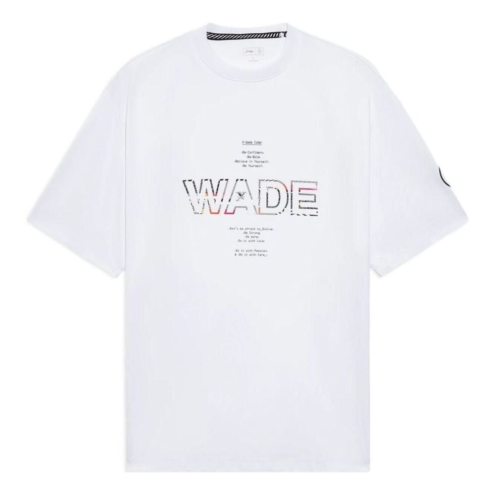 Li-Ning Way Of Wade Graphic Loose Fit T-shirt 'White' AHSS435-2