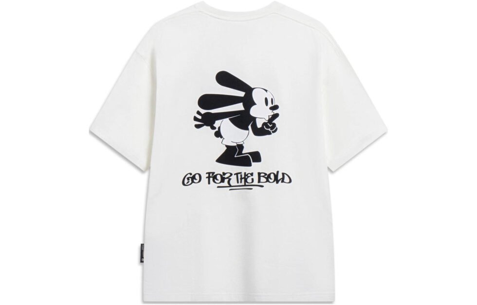 Li-Ning x Disney Graphic T-shirt 'White Black' AHST313-4 - Image 2