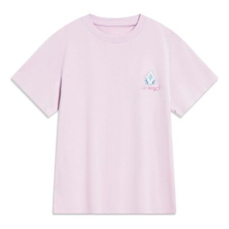 (WMNS) Li-Ning Small Graphic T-shirt 'Pink' AHST432-2