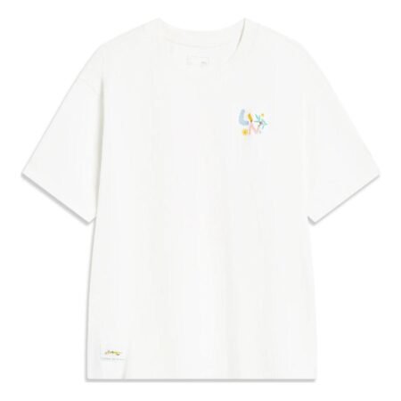 (WMNS) Li-Ning Anything Is Possible Graphic T-shirt 'White' AHST486-1