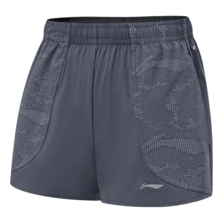 (WMNS) Li-Ning Logo AT DRY Running Shorts 'Dark Grey' AKST478-2