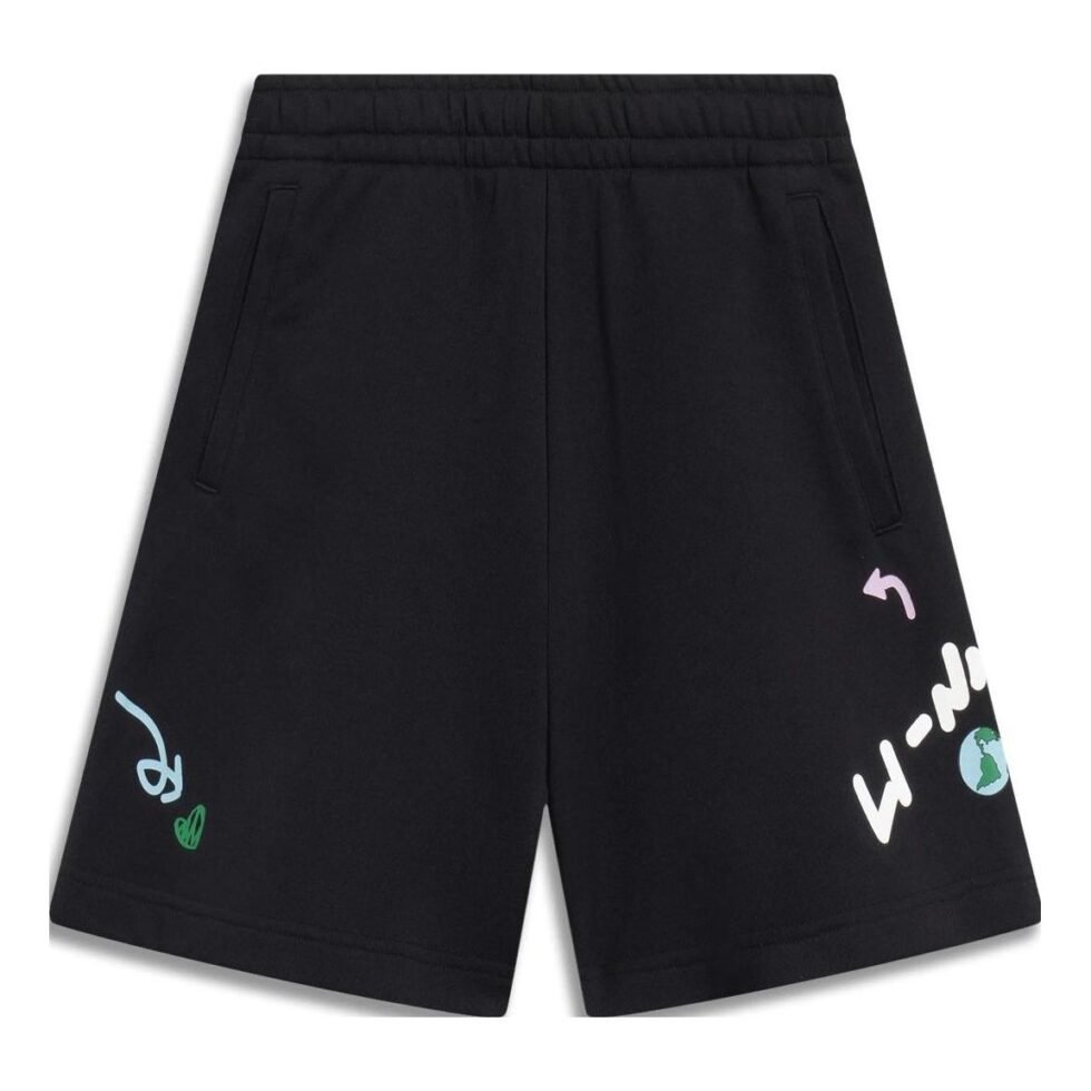 (WMNS) Li-Ning Graphic Shorts 'Black' AKST664-2
