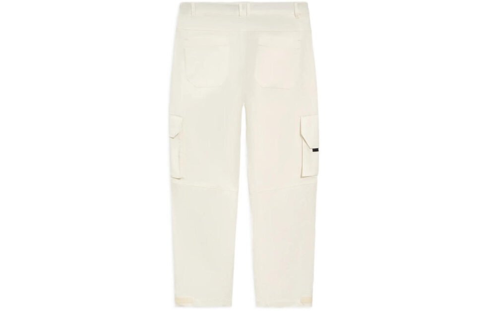 Li-Ning Logo Printed Cargo Pants 'White' AKXS121-3 - Image 2