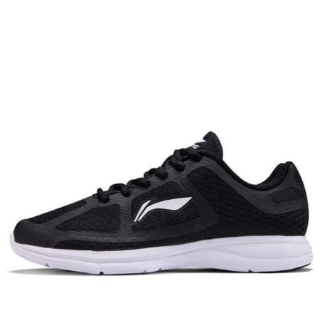 (WMNS) Li-Ning Casual Light Weight Running Shoes 'Black White' ARBQ032-4