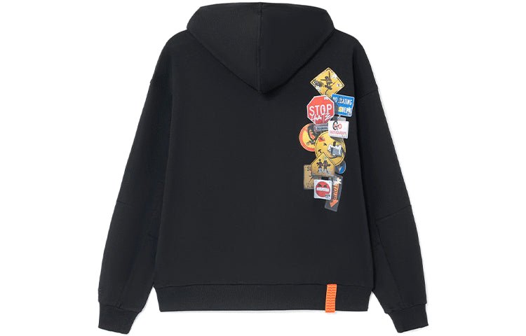 Li-Ning x OG_SLICK Crossover Skateboard Series Hoodie 'Black' AWDS173-3 - Image 2