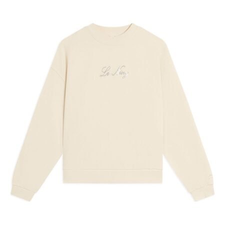 (WMNS) Li-Ning Casual Lifestyle Pullover 'Cream White' AWDS634-1