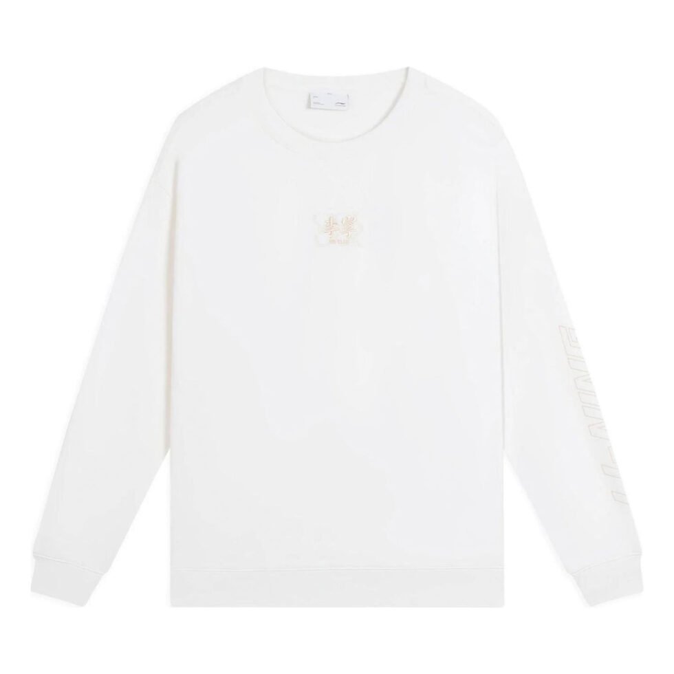 Li-Ning Embroidered Logo Sweatshirt 'White' AWDS923-4