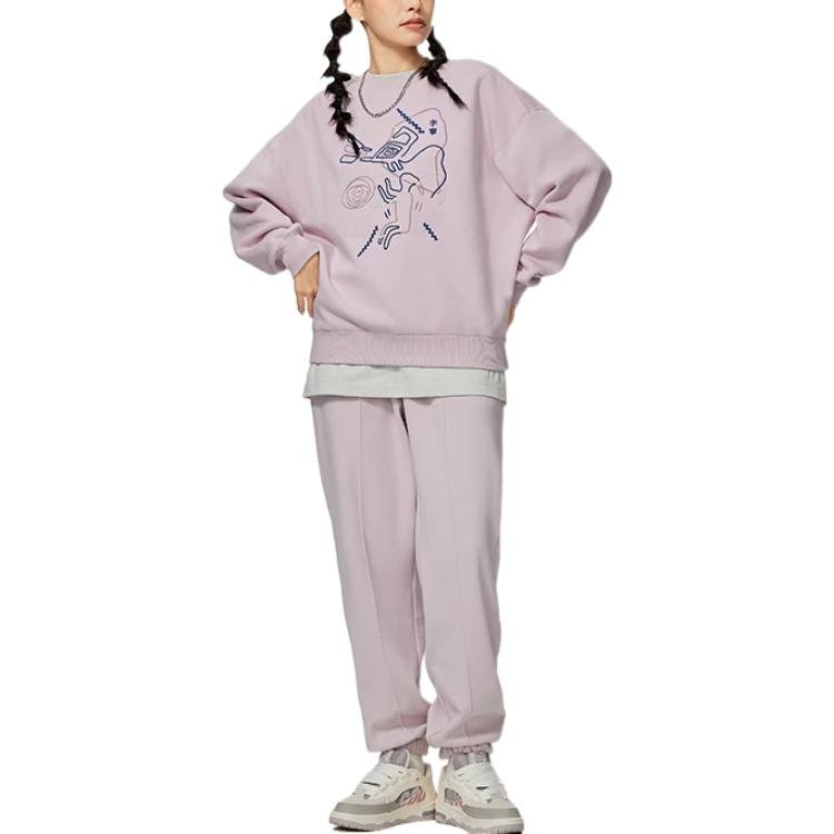 (WMNS) Li-Ning Graphic Sweatshirt 'Mauve' AWDSB66-3 - Image 3