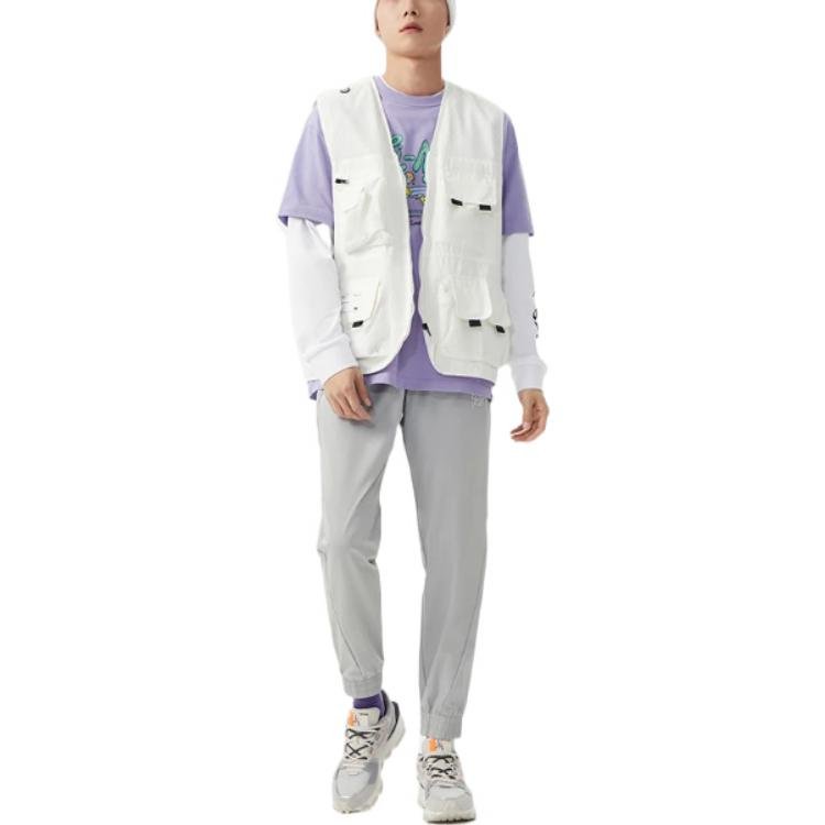 Li-Ning BadFive Logo Knit Sweatpants 'Light Grey' AYKS363-3 - Image 3
