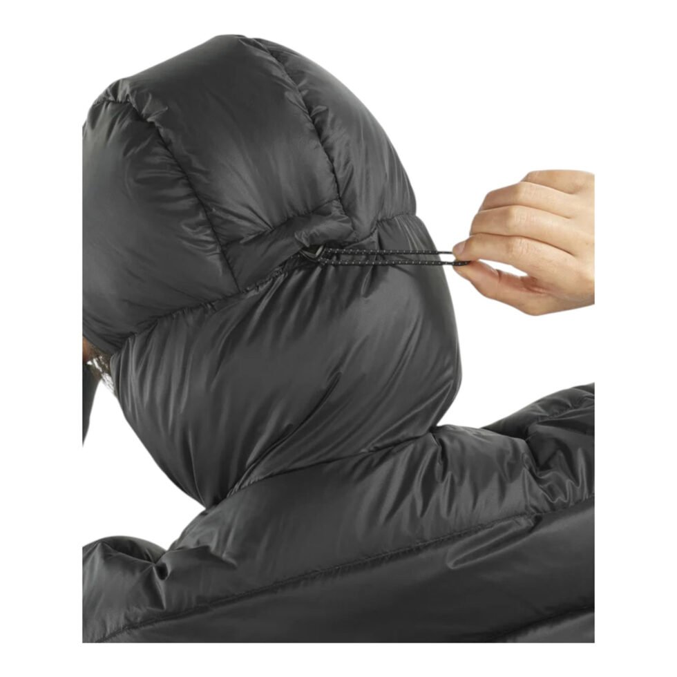 (WMNS) Salomon Outline Novelty Cropped Down Hooded Jacket 'Deep Black' C22775 - Image 3