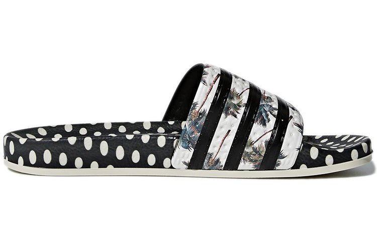 (WMNS) adidas Adilette Slide 'Black White Silver' CM8224 - Image 2