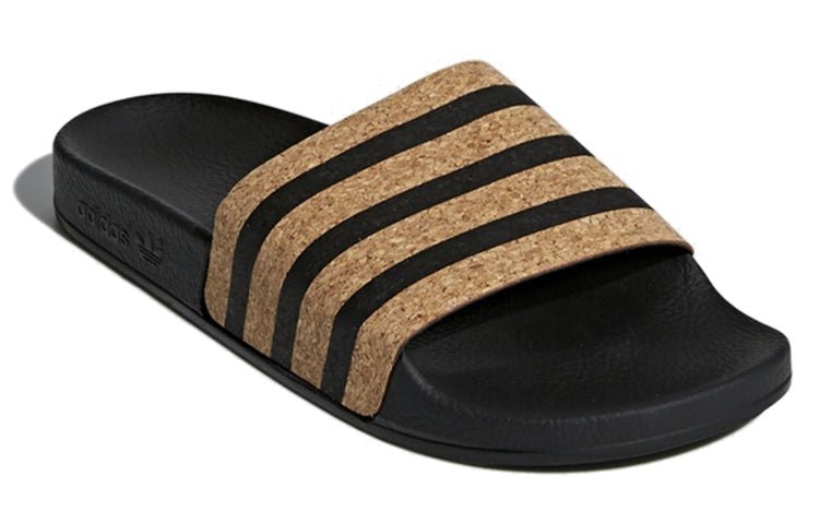(WMNS) adidas Adilette 'Black Cork' CQ2237 - Image 3