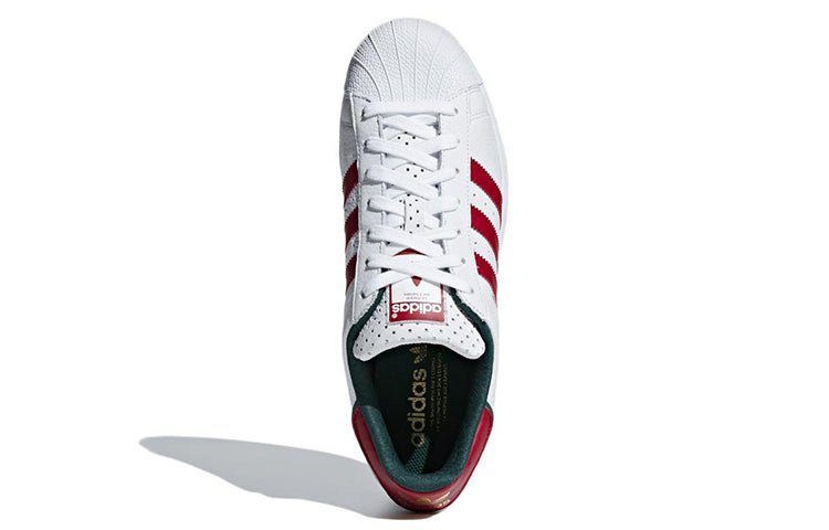 adidas Originals Superstar Shoes 'White University Red Green' D96974 - Image 5