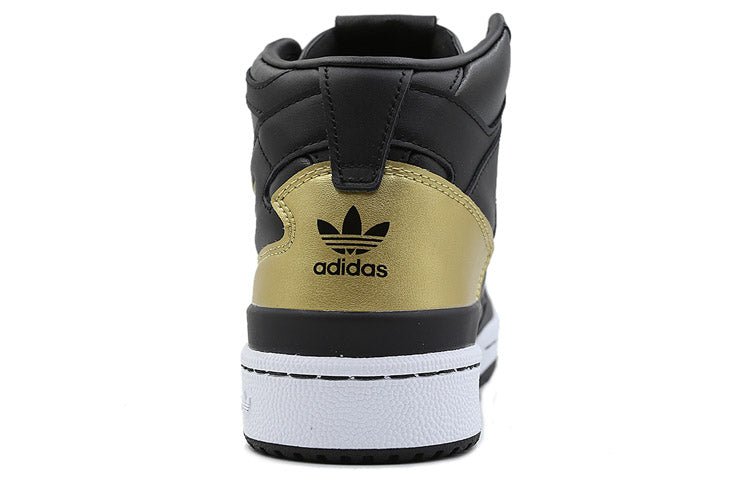 (WMNS) adidas originals Forum Mid 'Black/Gold' D98179 - Image 3
